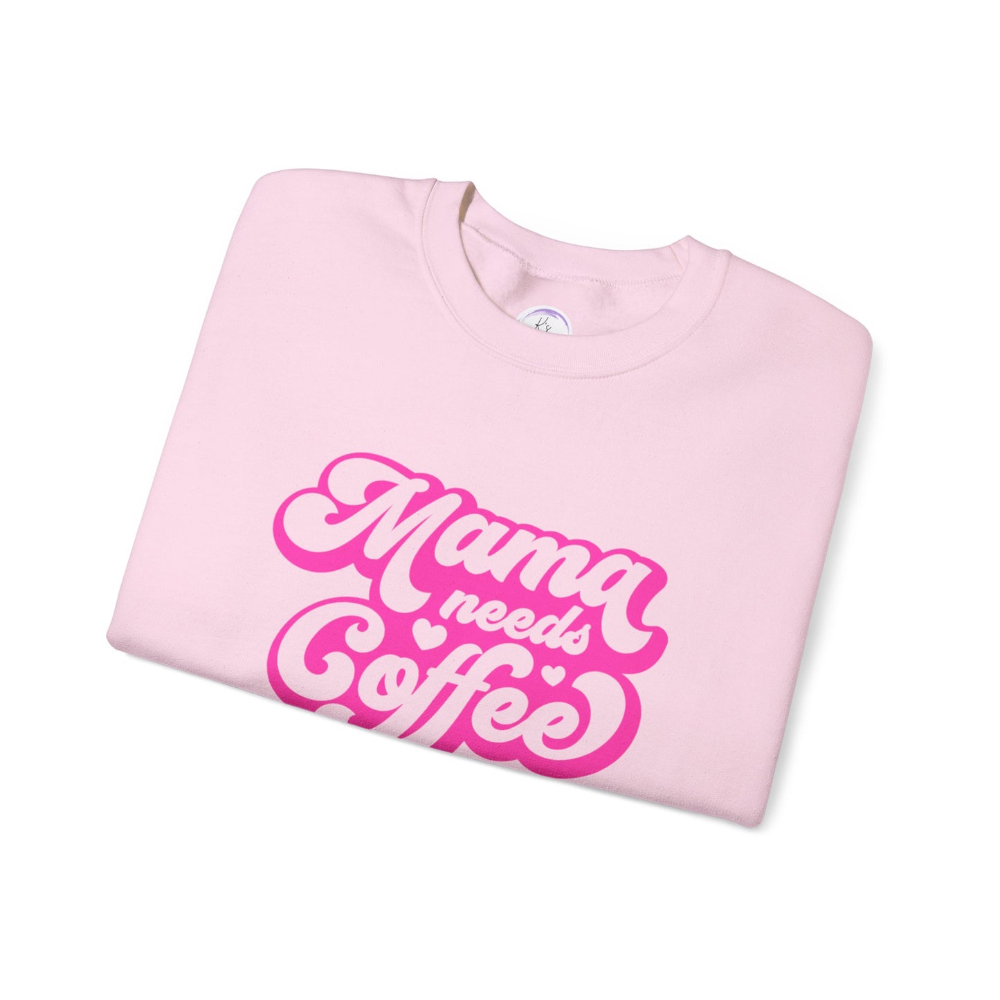 Mama Needs Coffee Unisex Heavy Blend™ Crewneck Sweatshirt - Cozy & Fun Gift for Moms