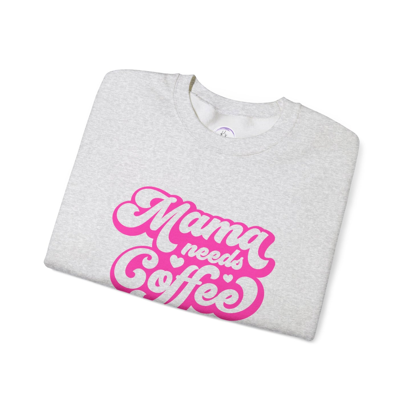 Mama Needs Coffee Unisex Heavy Blend™ Crewneck Sweatshirt - Cozy & Fun Gift for Moms