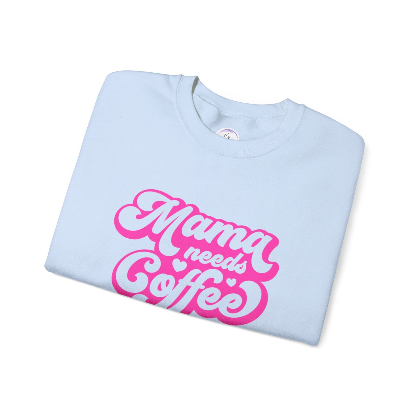 Mama Needs Coffee Unisex Heavy Blend™ Crewneck Sweatshirt - Cozy & Fun Gift for Moms