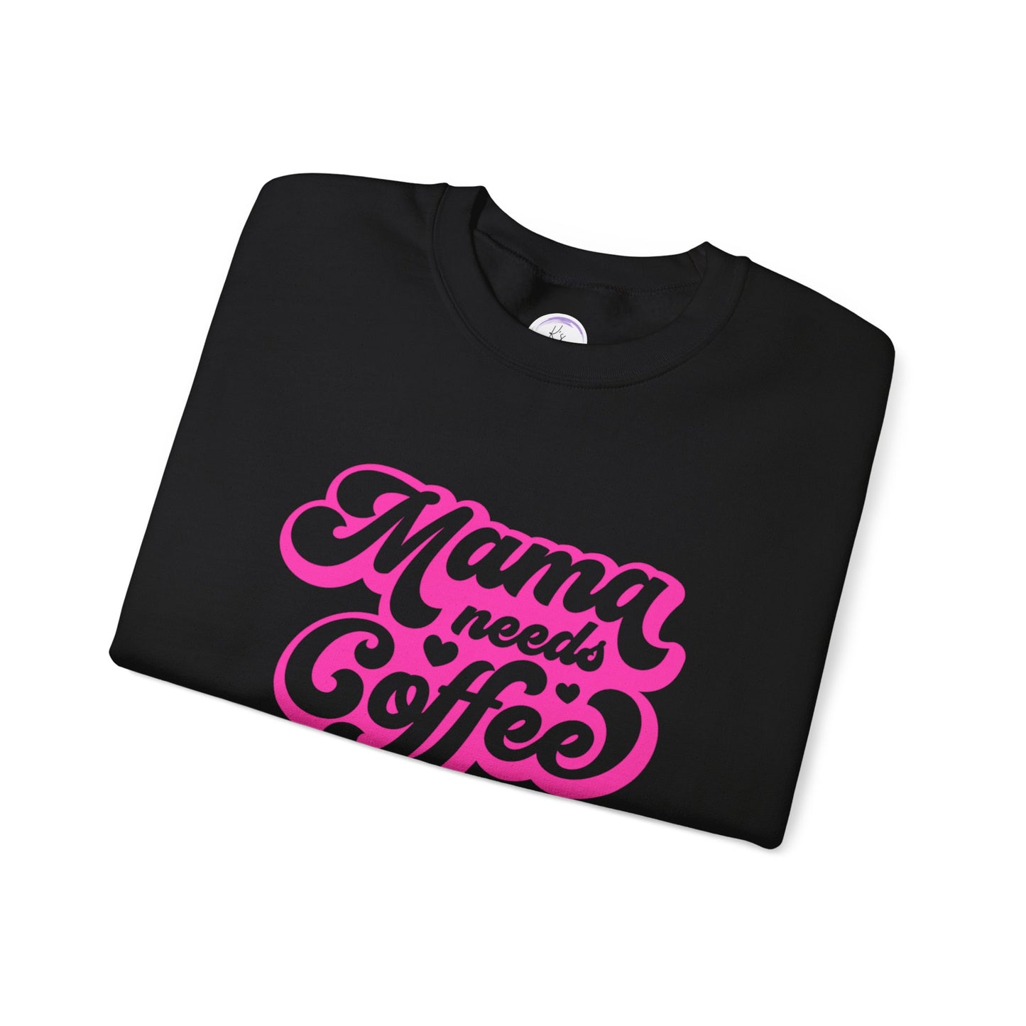 Mama Needs Coffee Unisex Heavy Blend™ Crewneck Sweatshirt - Cozy & Fun Gift for Moms