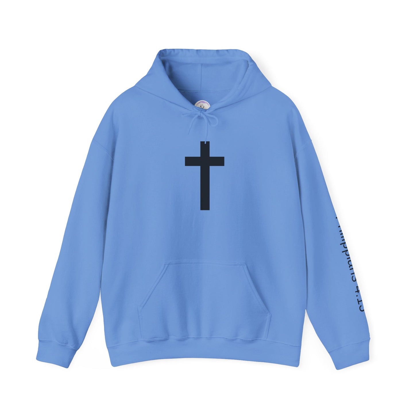 Christian Cross Hoodie | Philippians 4:13 | Cozy Unisex Heavy Blend Sweatshirt