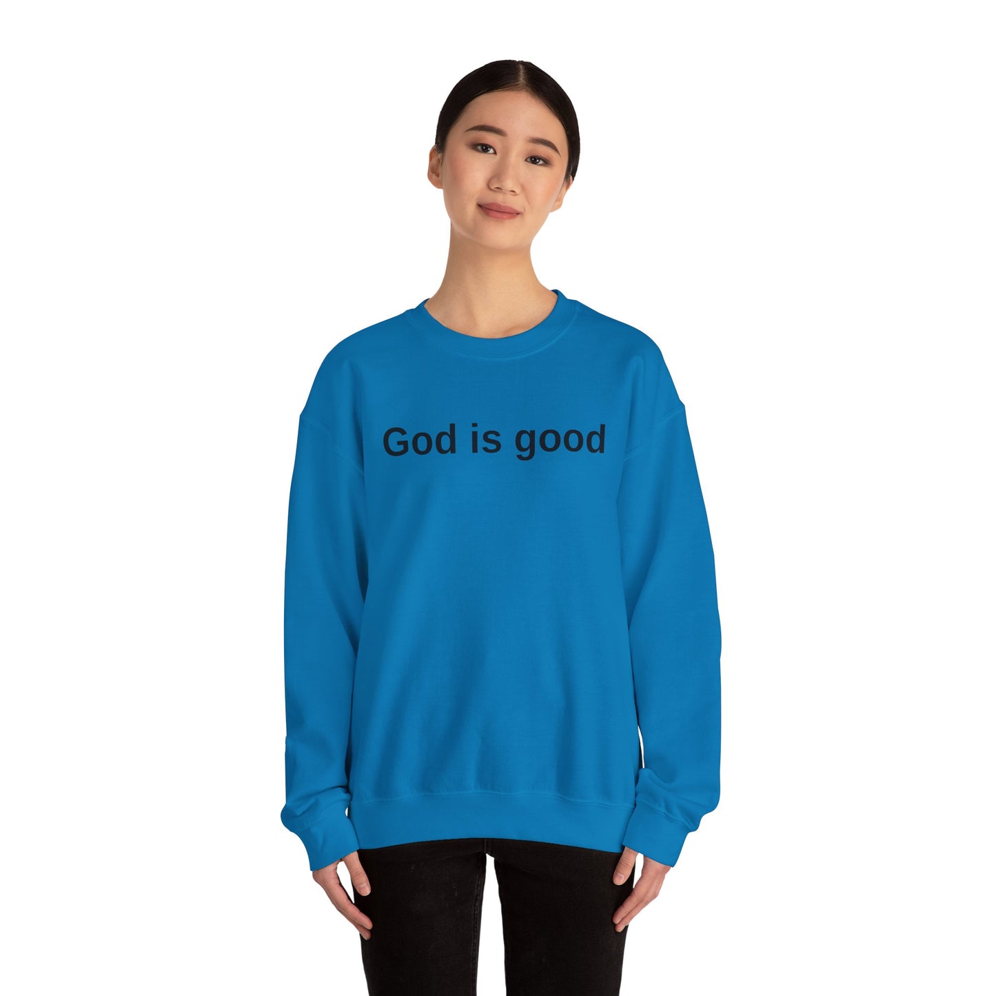 God is Good Unisex Heavy Blend Crewneck Sweatshirt - Cozy and Inspirational Apparel