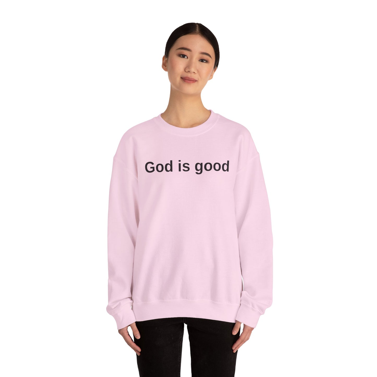 God is Good Unisex Heavy Blend Crewneck Sweatshirt - Cozy and Inspirational Apparel