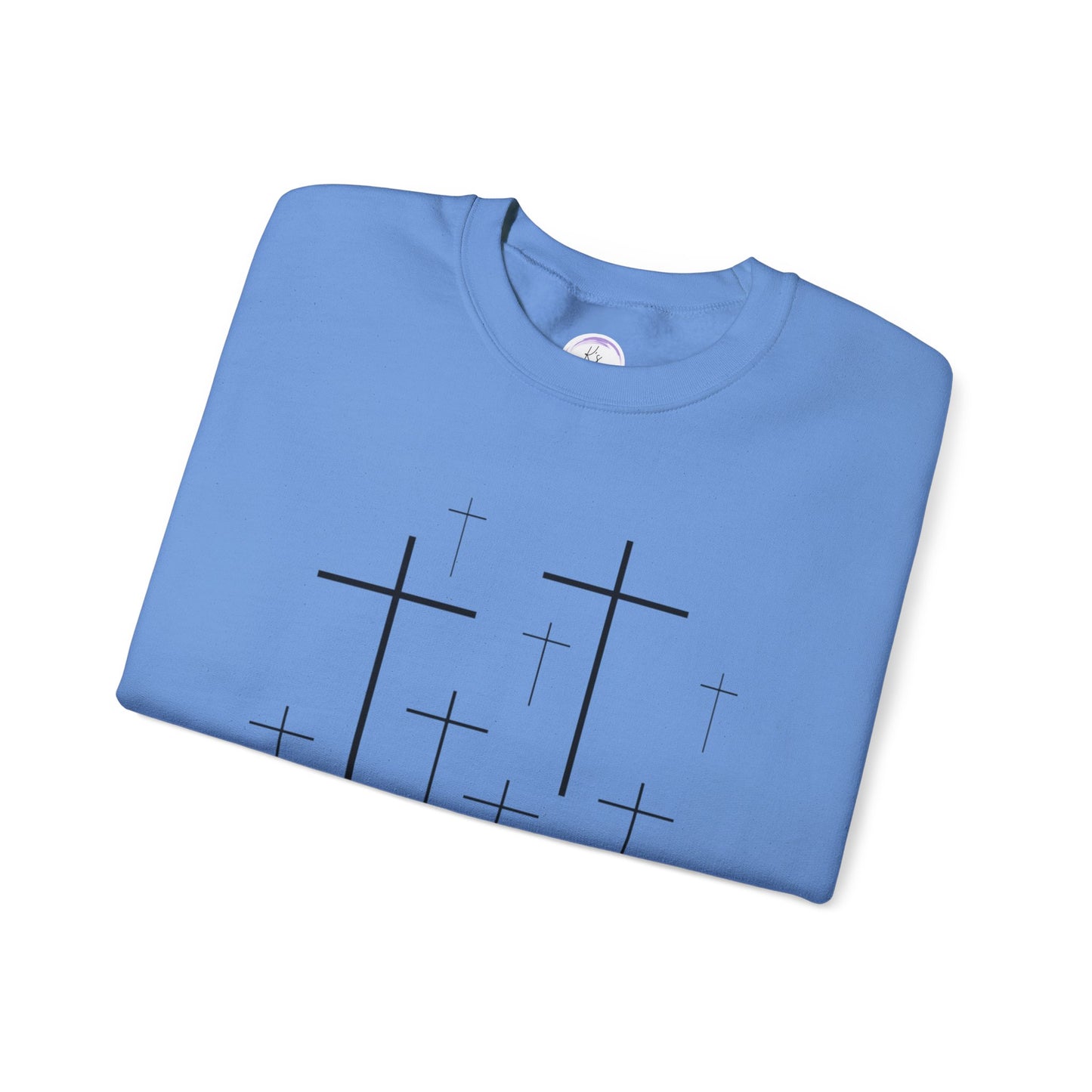 Faith-Inspired Unisex Crewneck Sweatshirt with Cross Design