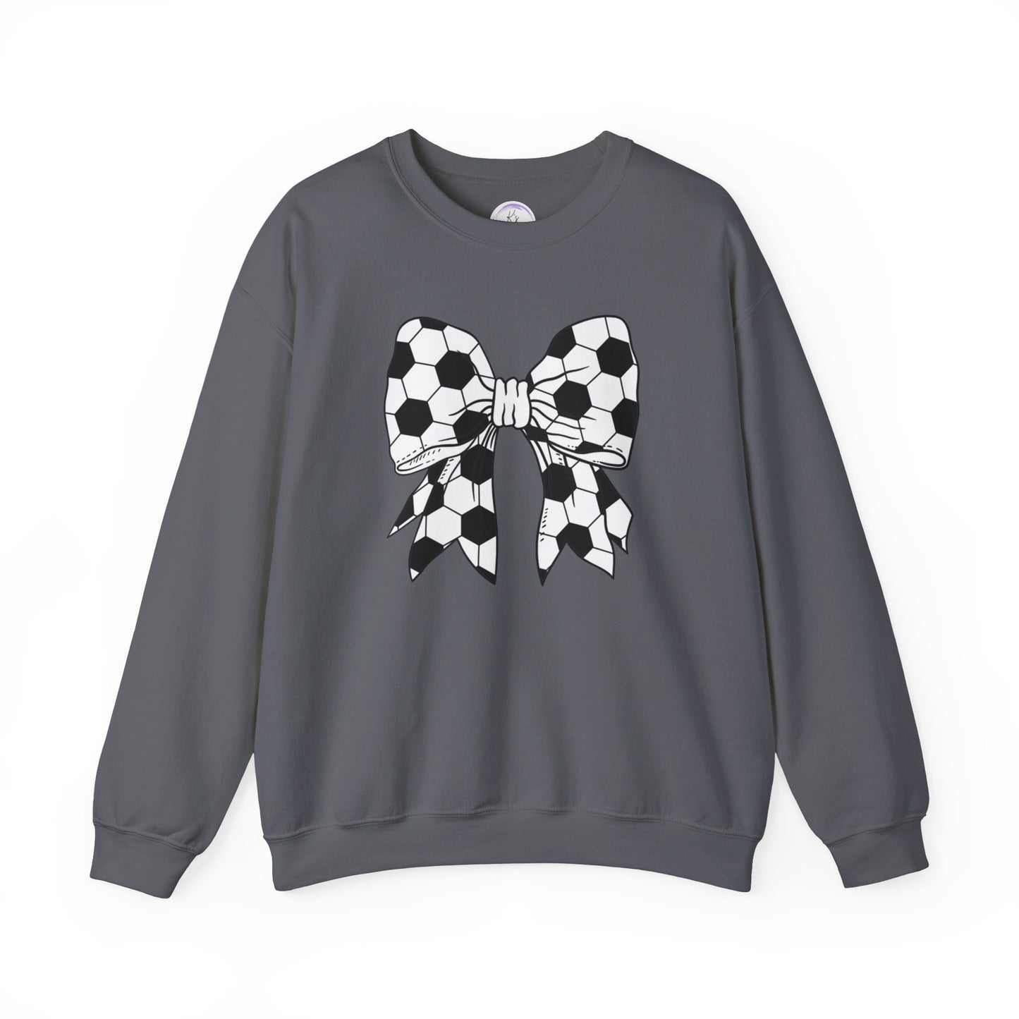 Soccer Bow Unisex Crewneck Sweatshirt – Perfect for Sports Fans and Athletes