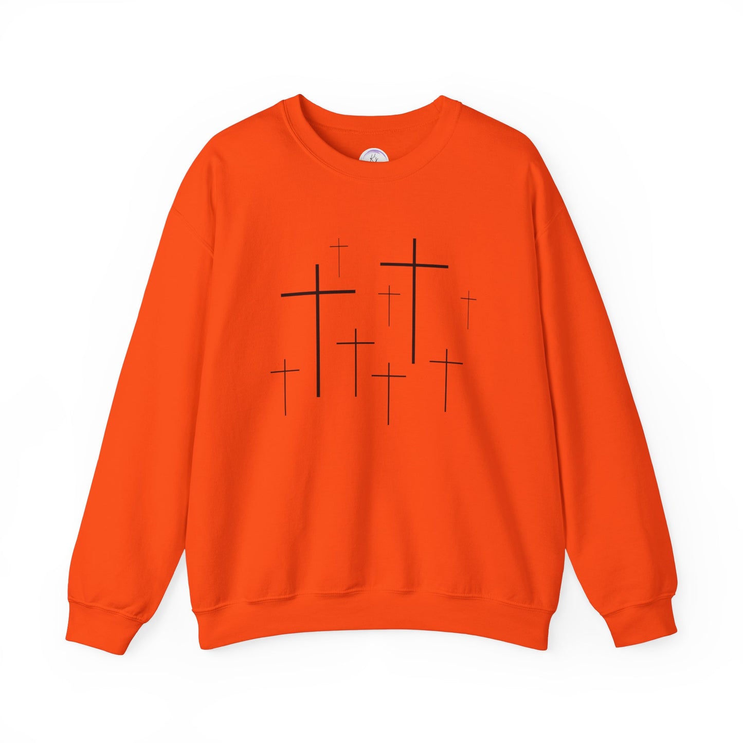 Faith-Inspired Unisex Crewneck Sweatshirt with Cross Design