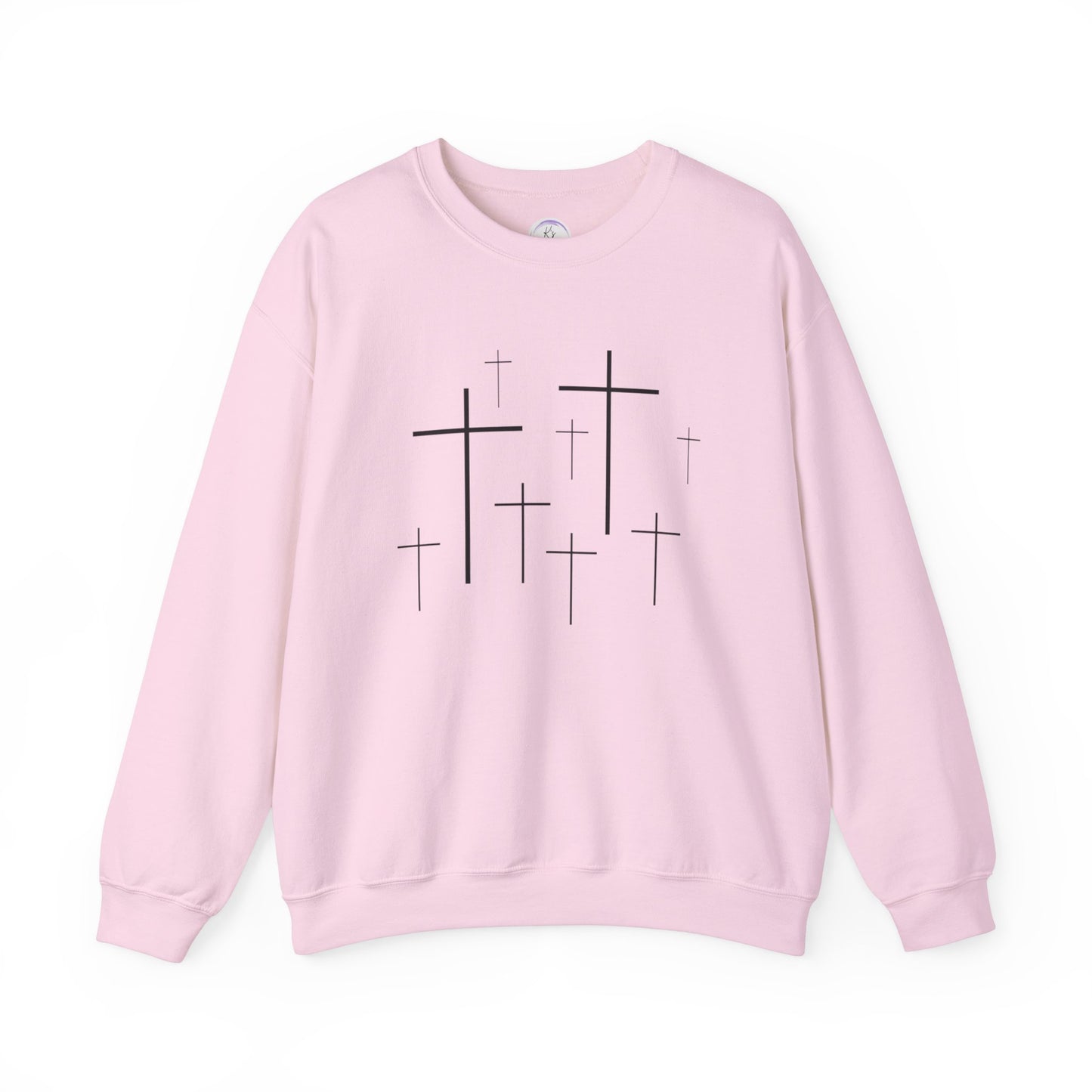 Faith-Inspired Unisex Crewneck Sweatshirt with Cross Design