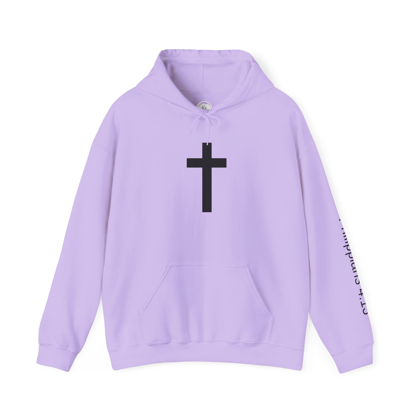 Christian Cross Hoodie | Philippians 4:13 | Cozy Unisex Heavy Blend Sweatshirt