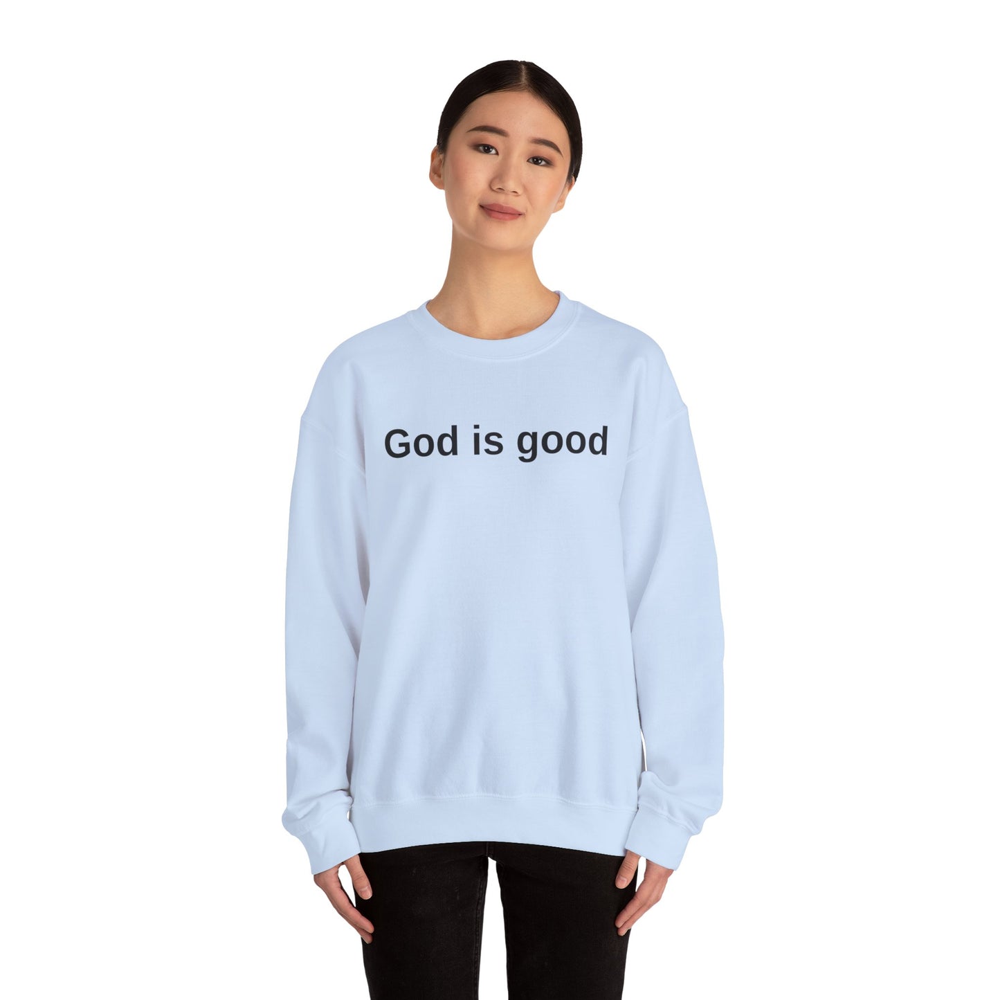 God is Good Unisex Heavy Blend Crewneck Sweatshirt - Cozy and Inspirational Apparel