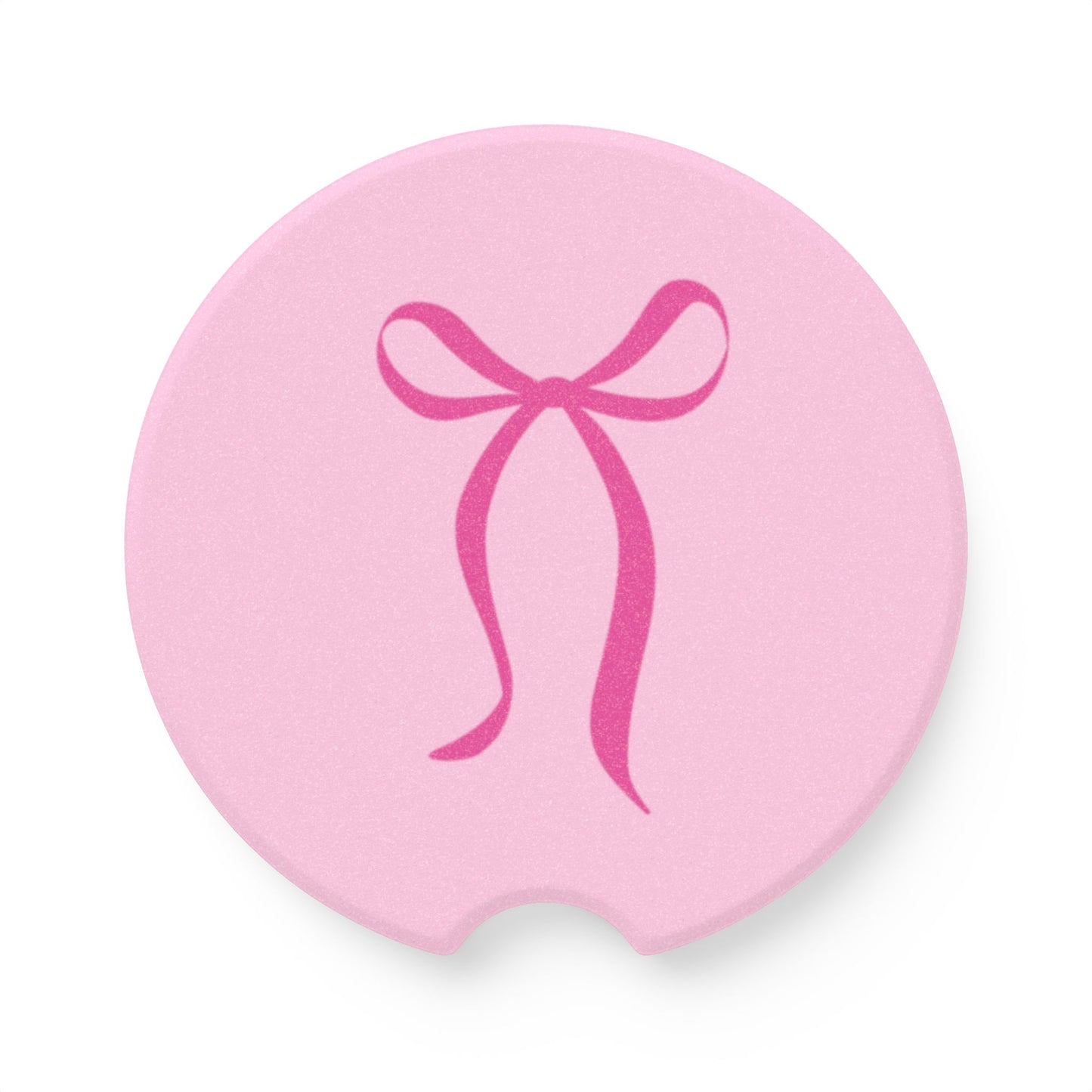 Pink Bow, Soapstone Car Coaster