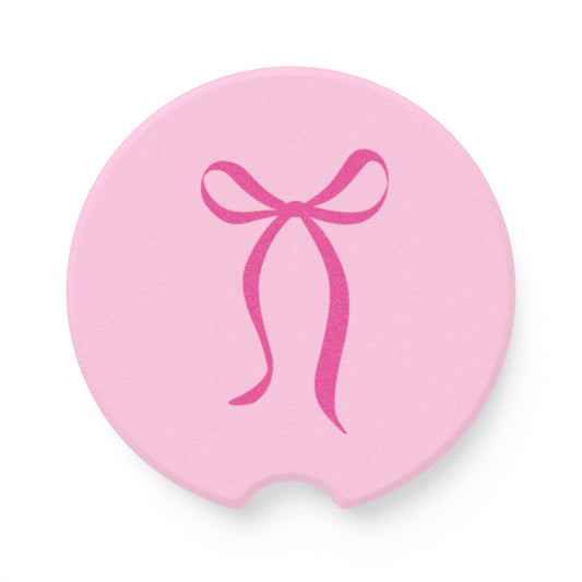 Pink Bow, Soapstone Car Coaster