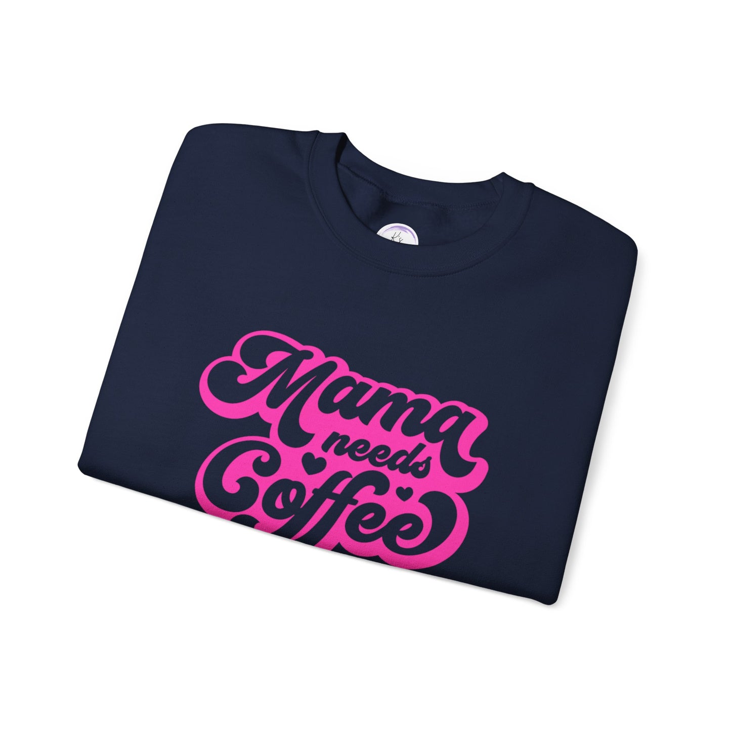 Mama Needs Coffee Unisex Heavy Blend™ Crewneck Sweatshirt - Cozy & Fun Gift for Moms