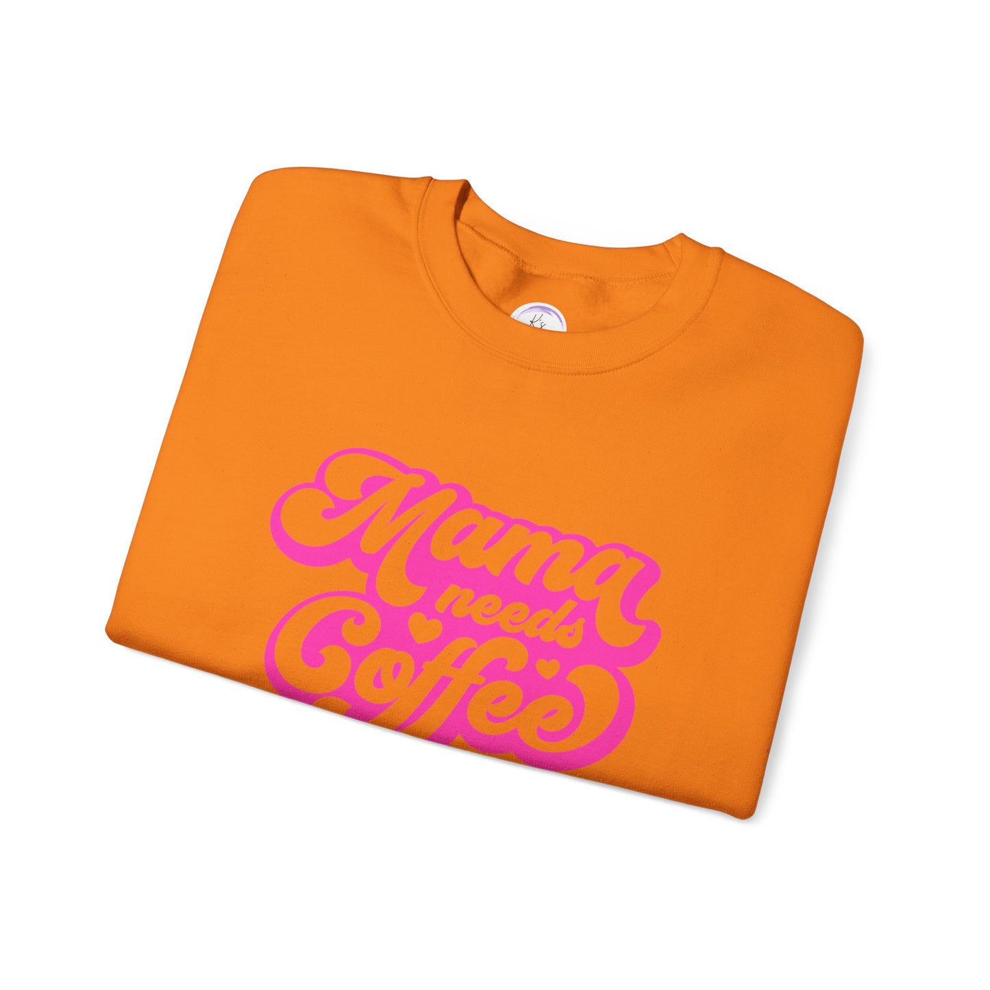 Mama Needs Coffee Unisex Heavy Blend™ Crewneck Sweatshirt - Cozy & Fun Gift for Moms