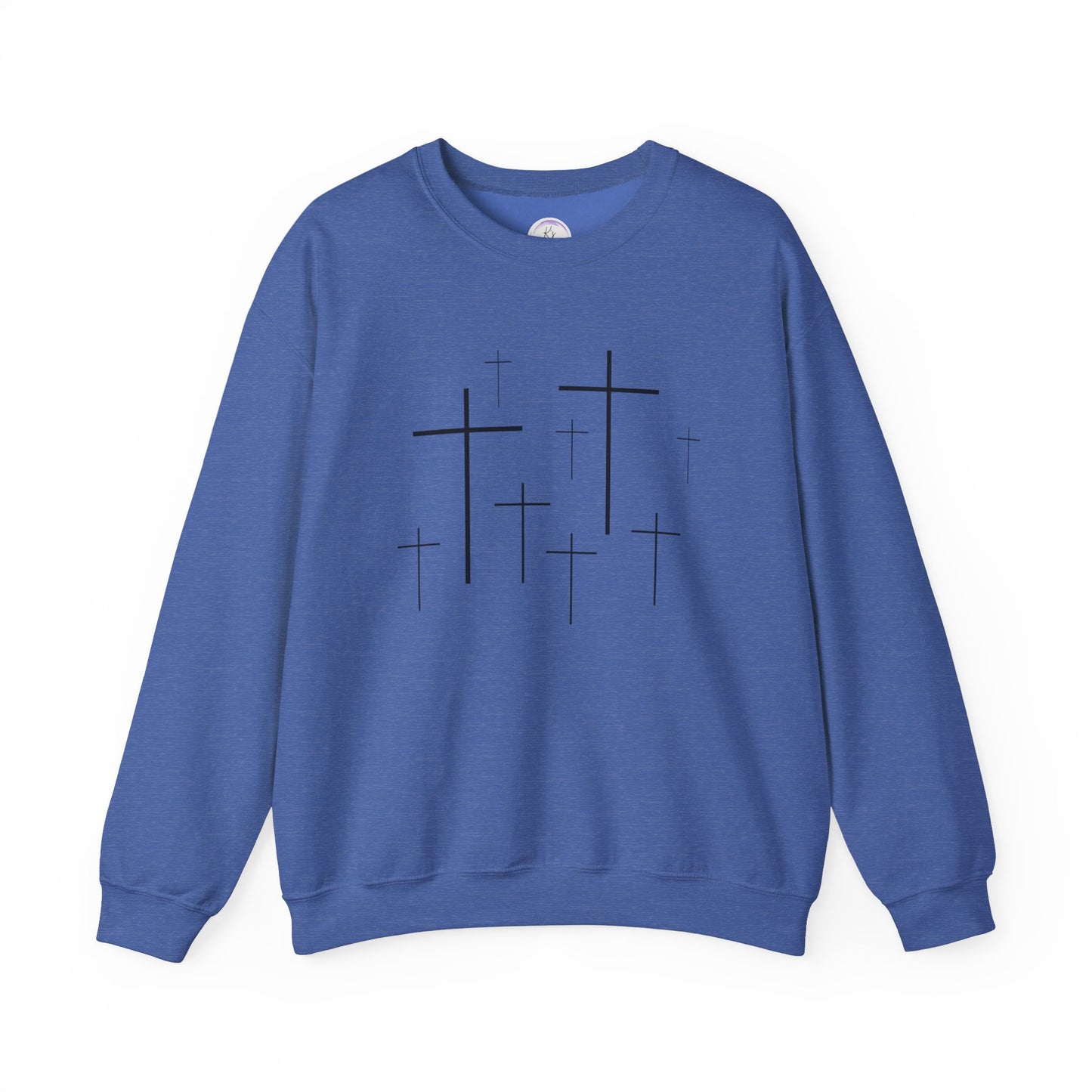 Faith-Inspired Unisex Crewneck Sweatshirt with Cross Design