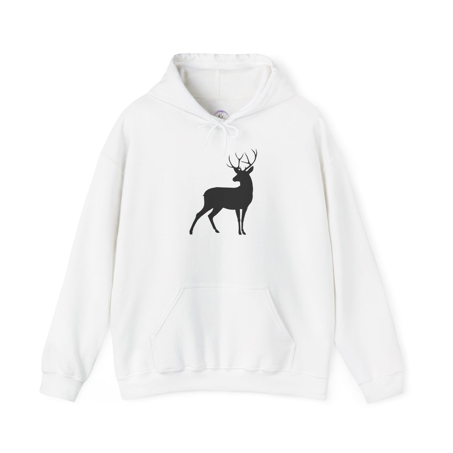 Unisex Deer Silhouette Heavy Blend Hoodie - Cozy Outdoor Apparel for Nature Lovers