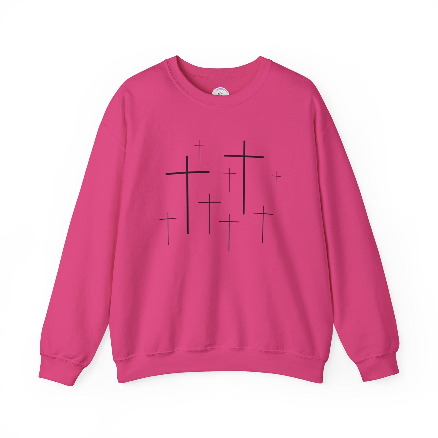 Faith-Inspired Unisex Crewneck Sweatshirt with Cross Design