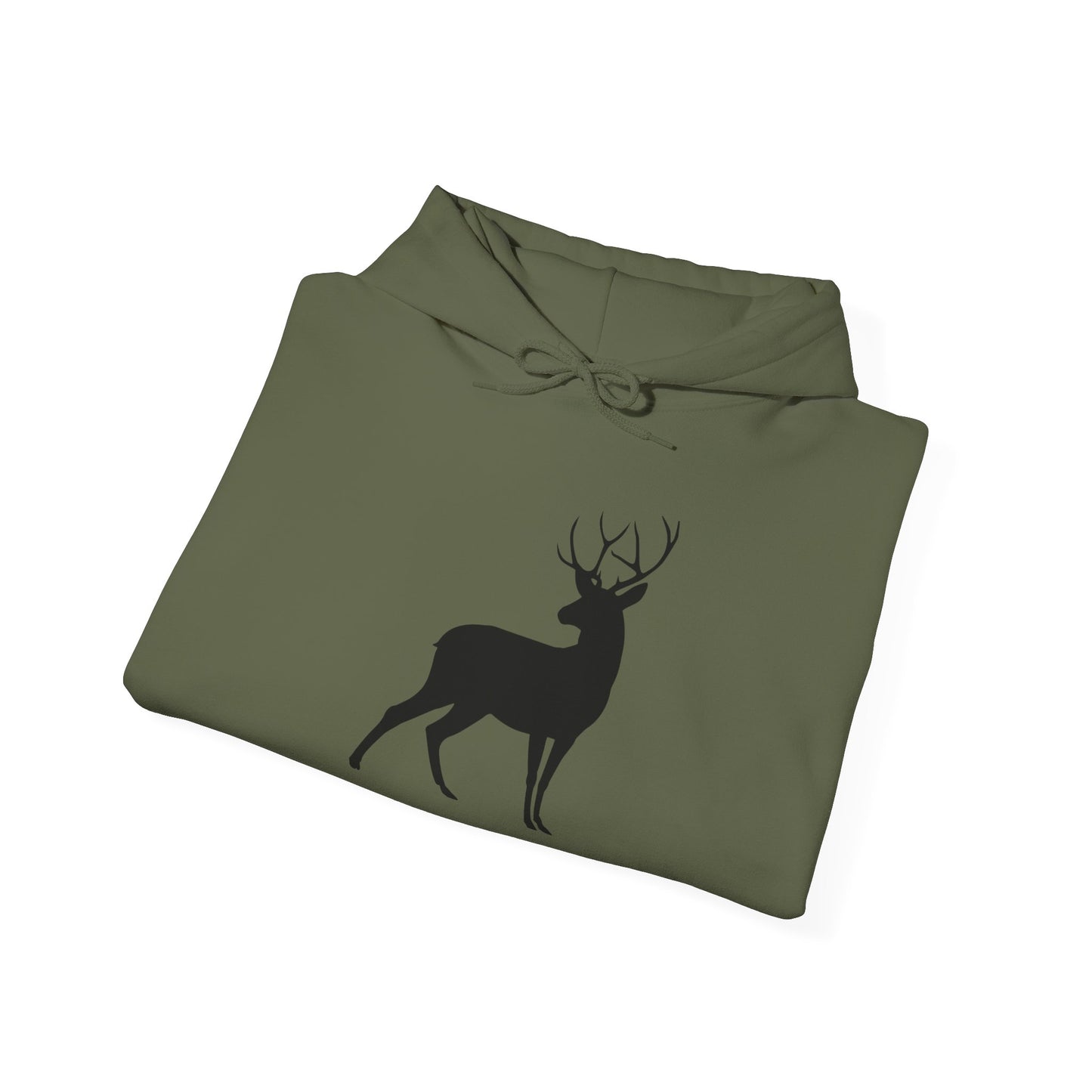Unisex Deer Silhouette Heavy Blend Hoodie - Cozy Outdoor Apparel for Nature Lovers