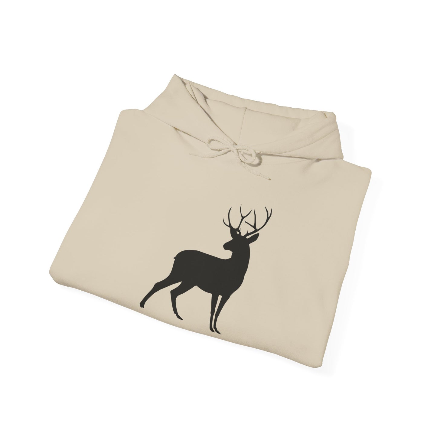 Unisex Deer Silhouette Heavy Blend Hoodie - Cozy Outdoor Apparel for Nature Lovers